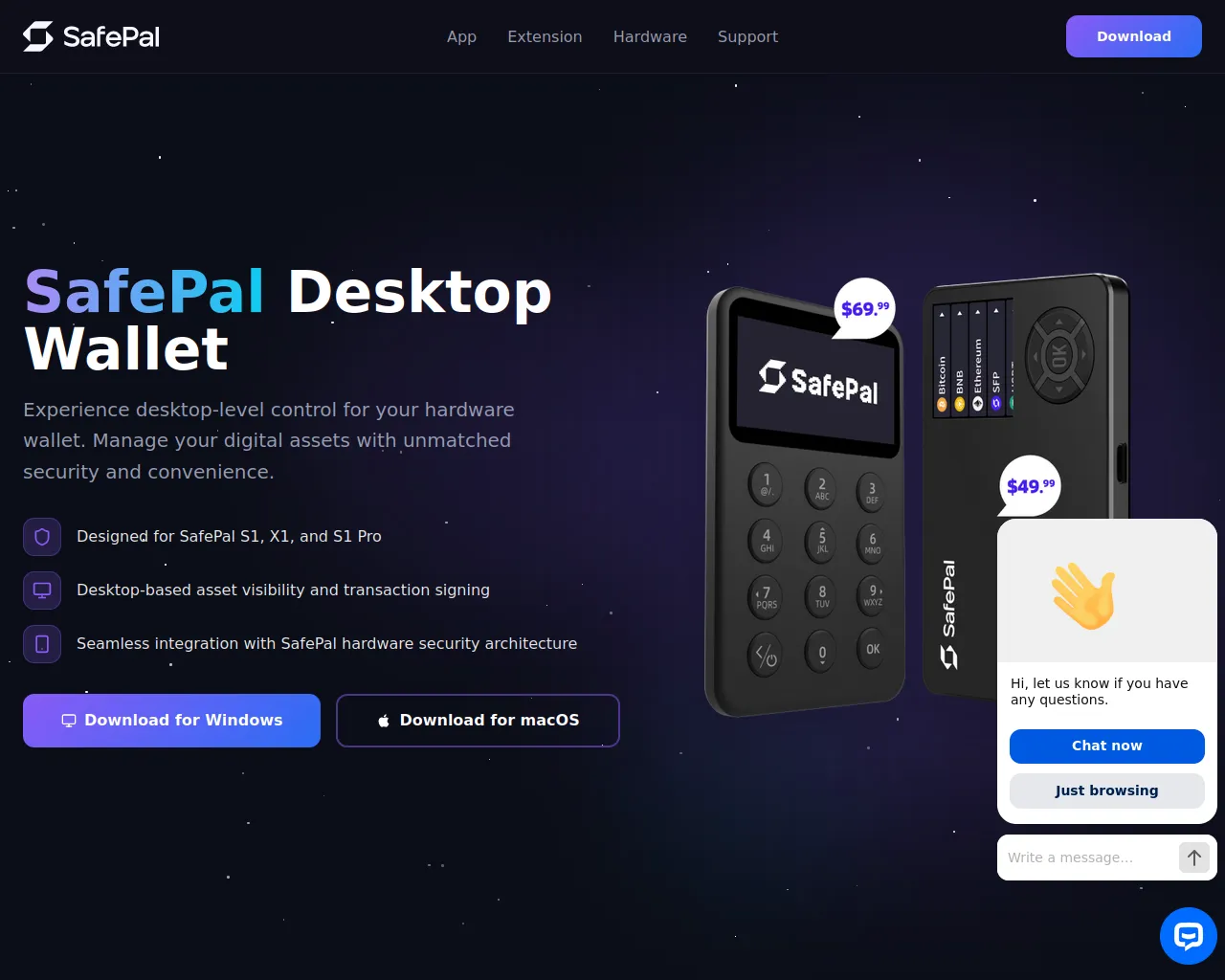 Screenshot of safepaldesktopwallet.com