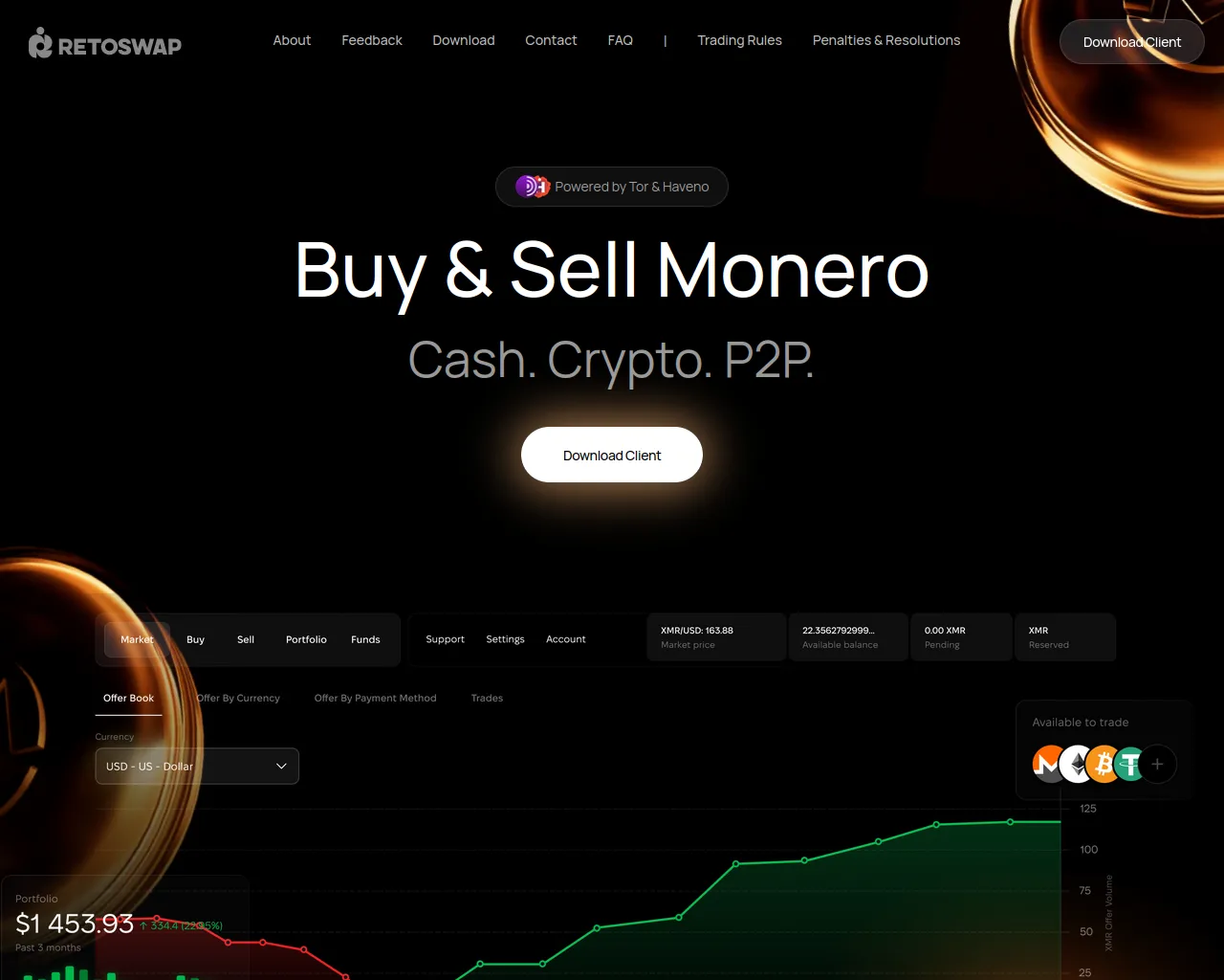 Screenshot of reto-swap.com