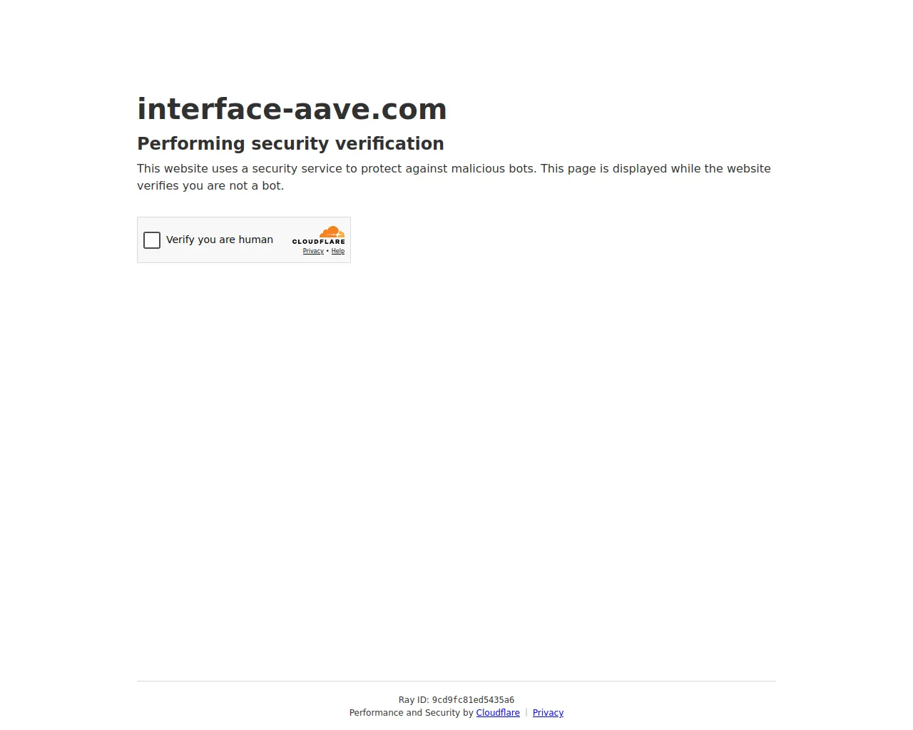 Screenshot of interface-aave.com