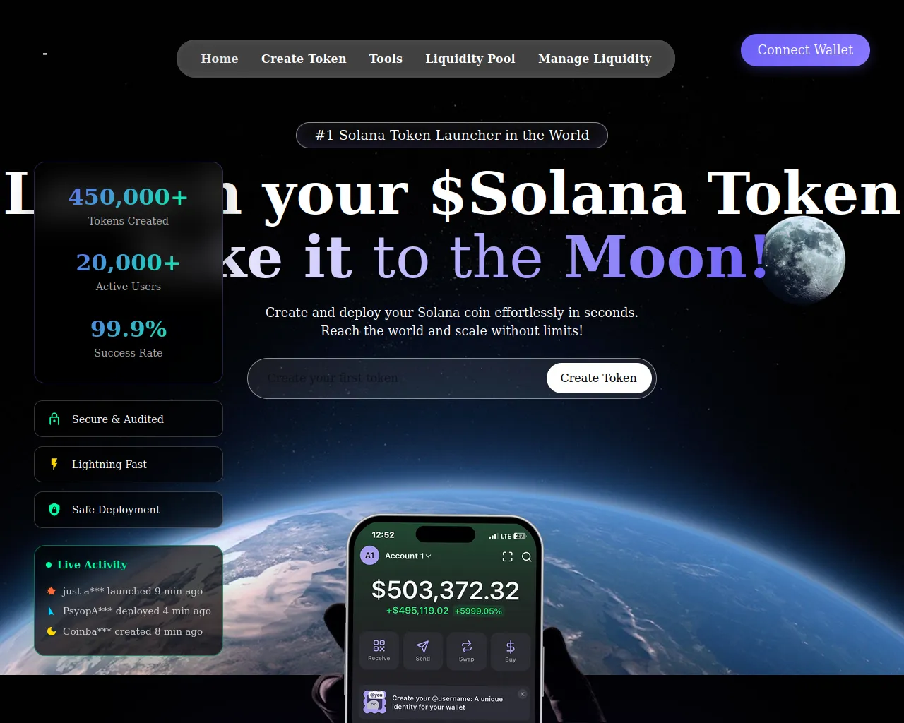 Screenshot of lunadefi.fun