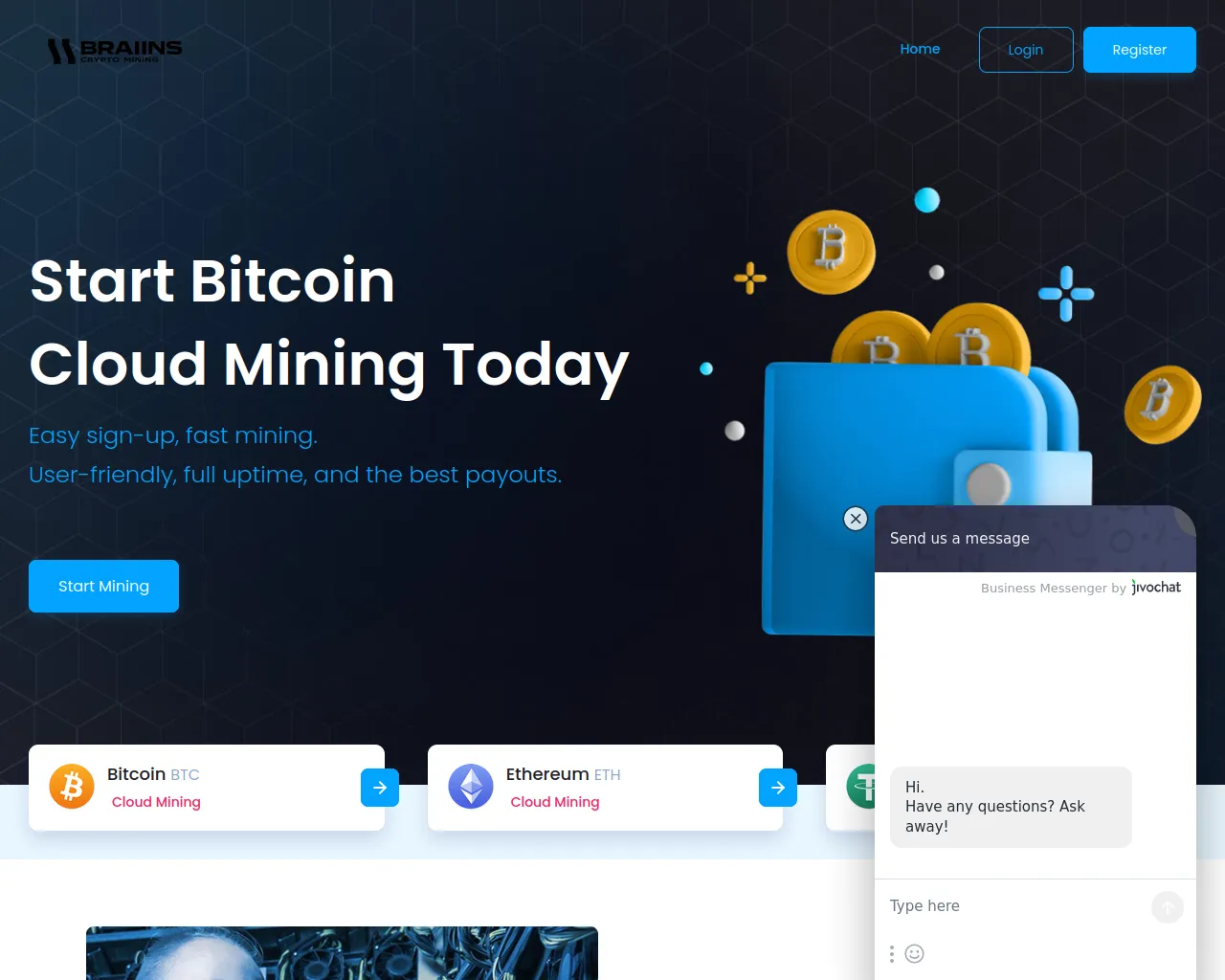 Screenshot of braiinscptmng.com