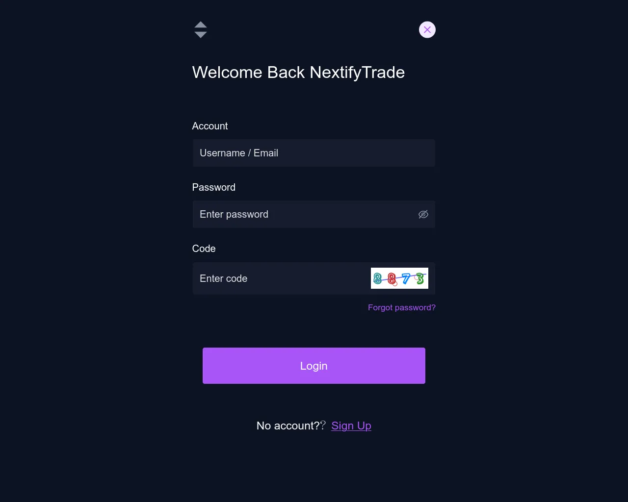 Screenshot of nexifytrade.com