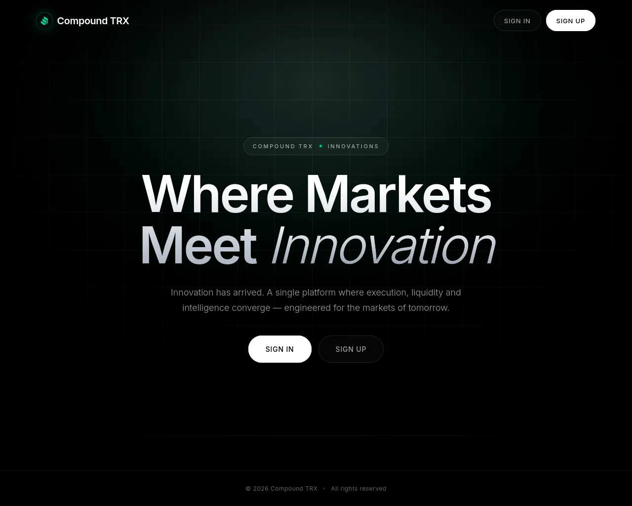 Screenshot of compound-trx.finance