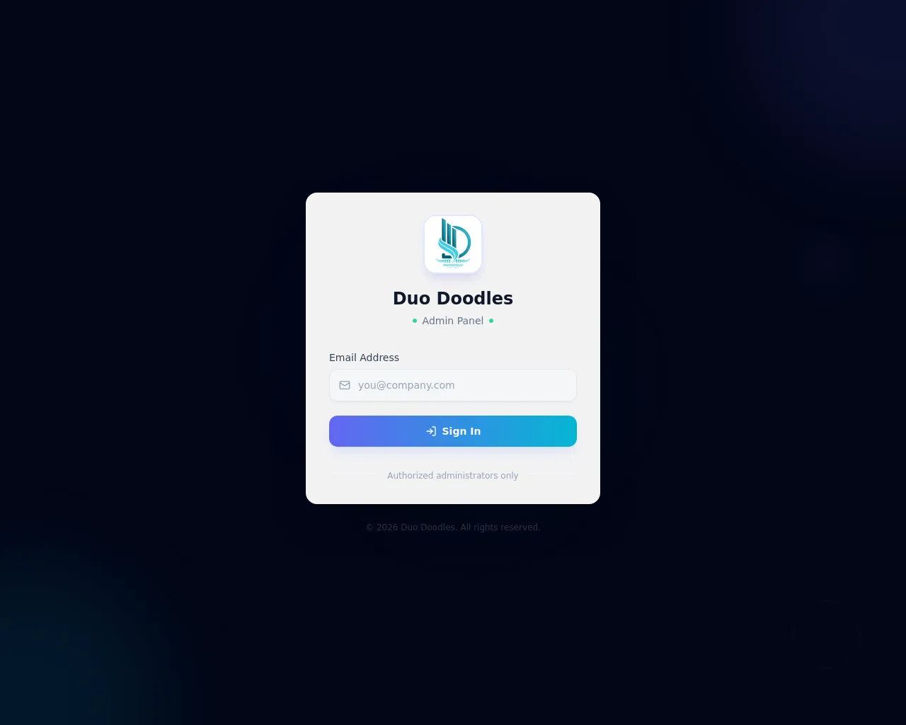 Screenshot of panel.duodoodles.com
