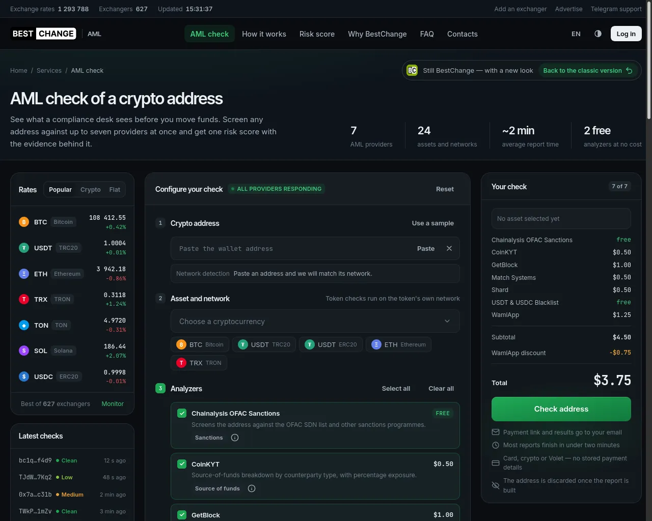 Screenshot of bestchange.digital