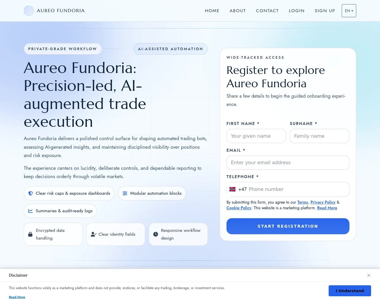 Screenshot of aureofundoria-app.com