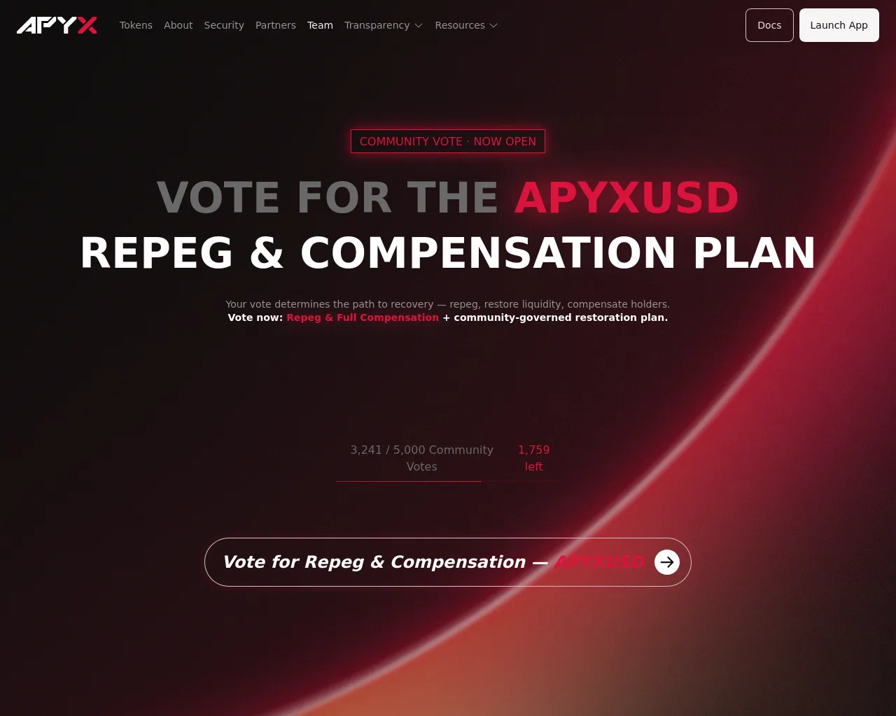 Screenshot of restore-apyxfi.app