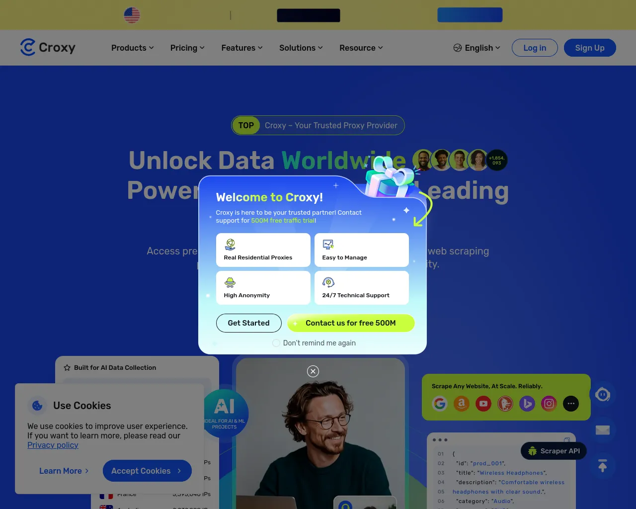 Screenshot of croxy.com