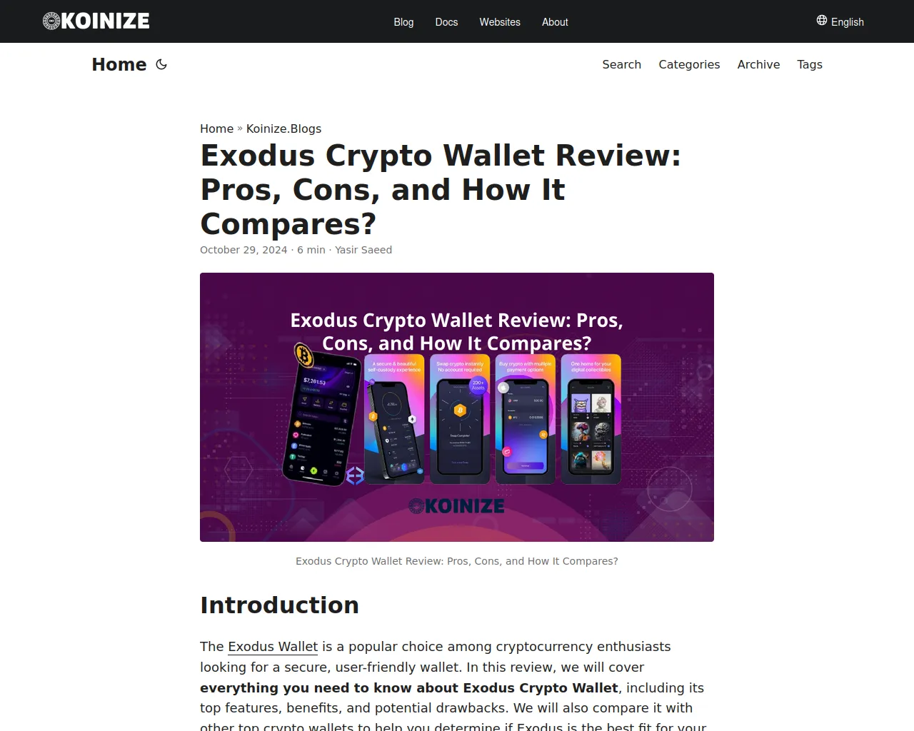 Screenshot of blog.koinize.com