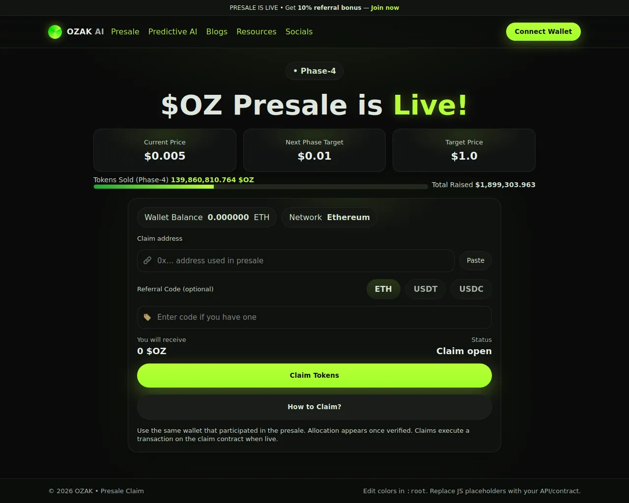 Screenshot of ozakai.info