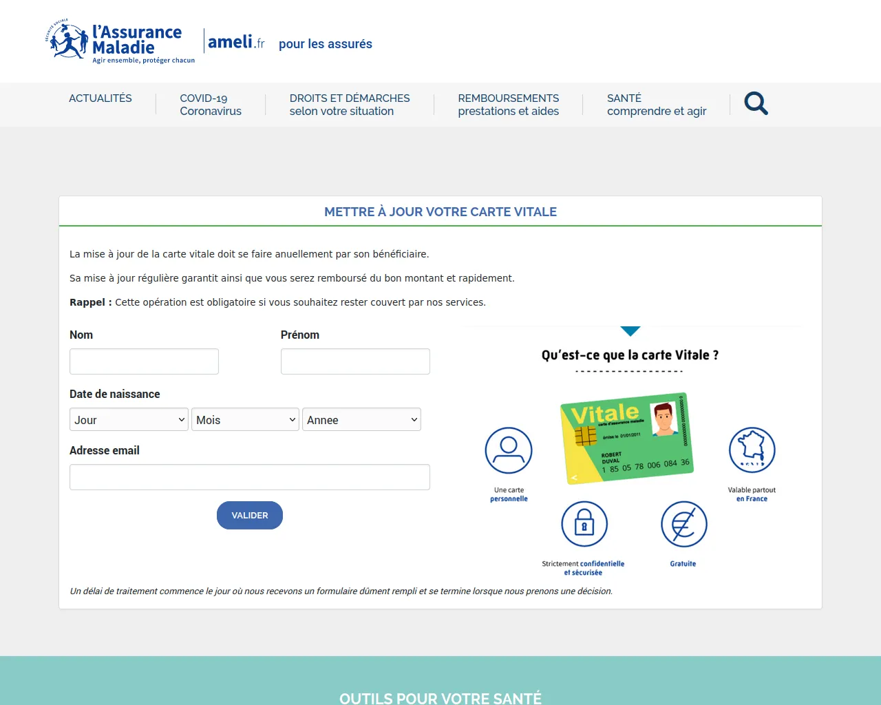 Screenshot of ma-carte-renouvellement.com