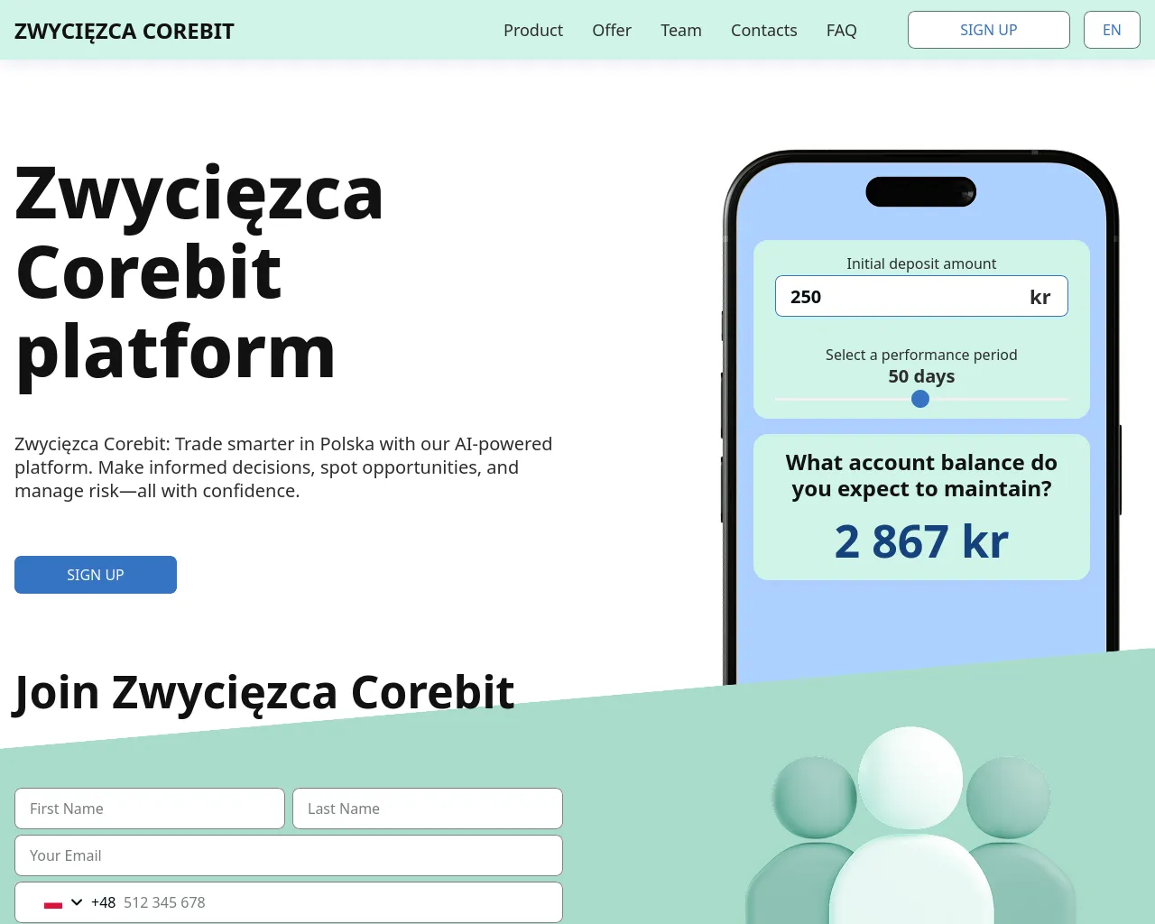 Screenshot of zwyciezca-corebit.com
