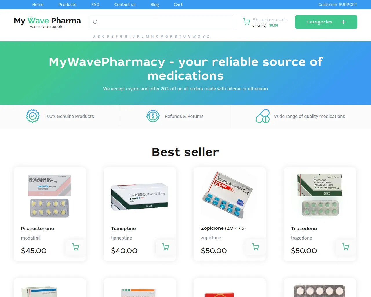 Screenshot of mywavepharma.com