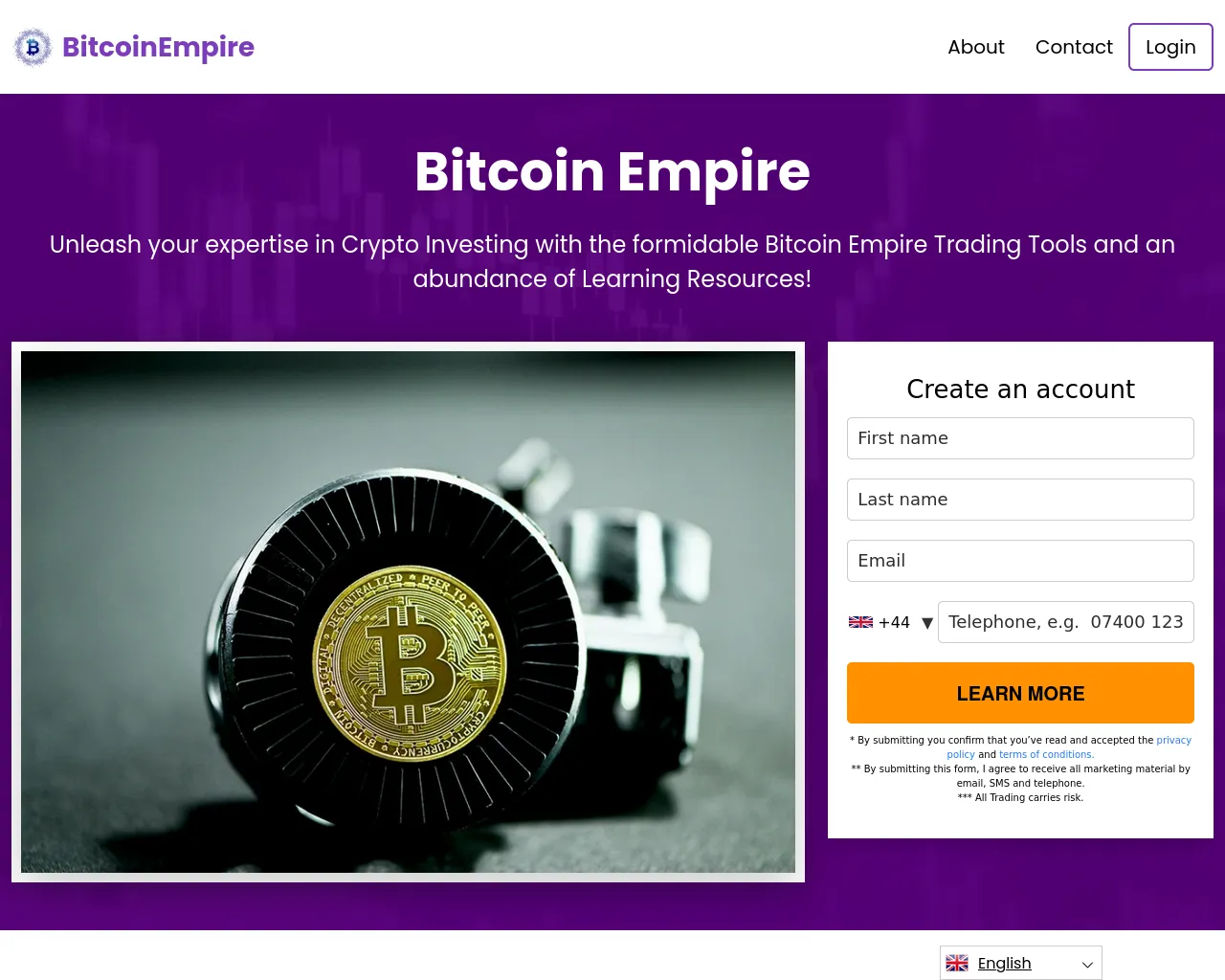 Screenshot of bitcoinempire.app