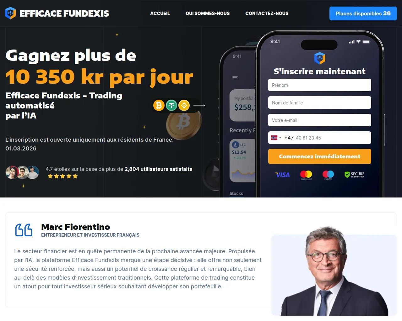 Screenshot of efficace-fundexis.com