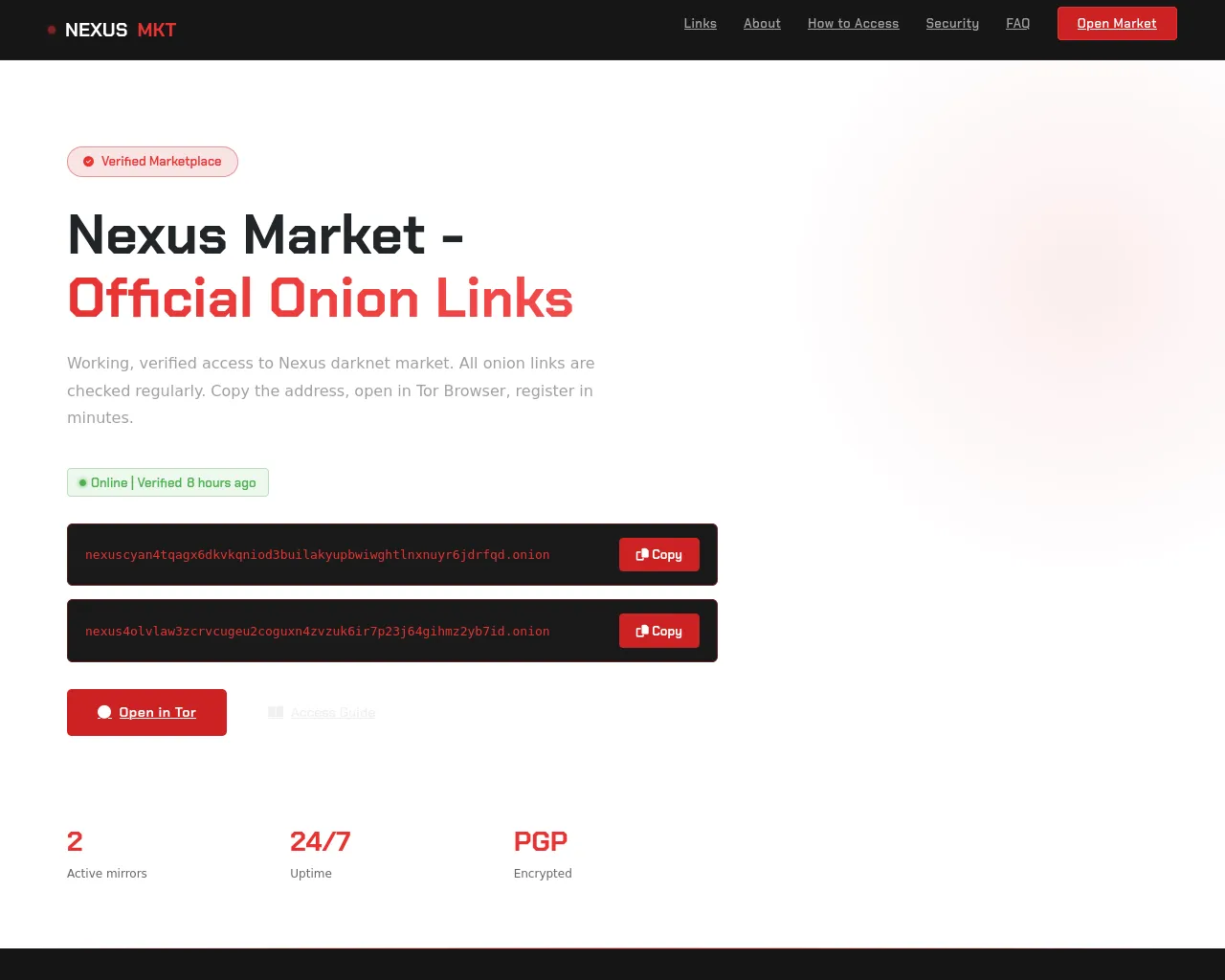 Screenshot of direct.nexus-tor-link.net