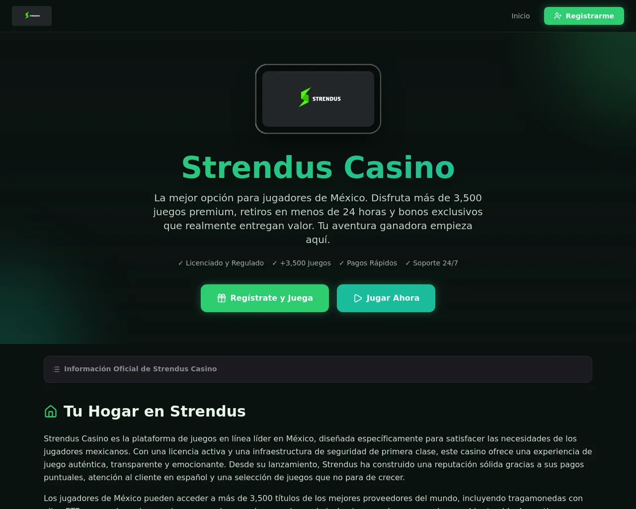 Screenshot of strendus-casino-online-mx.com