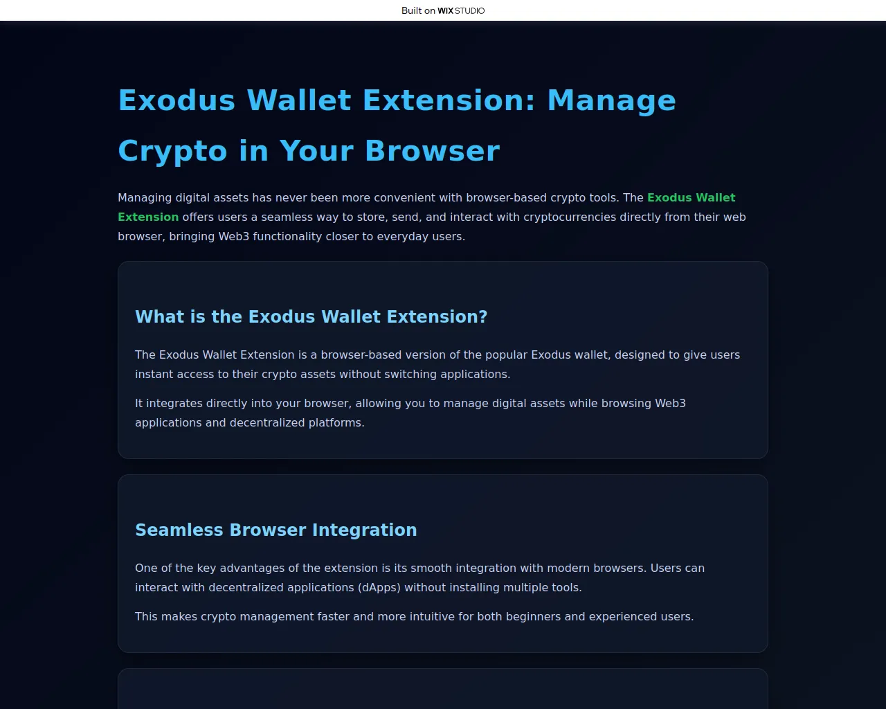 Screenshot of en-exdodus-ext.wixstudio.com