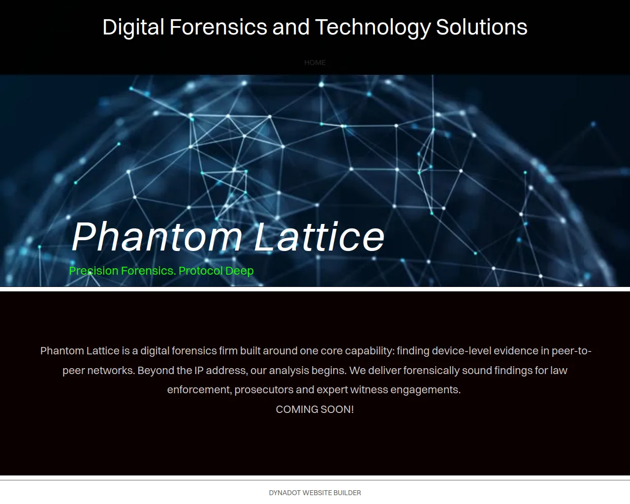 Screenshot of phantomlattice.info