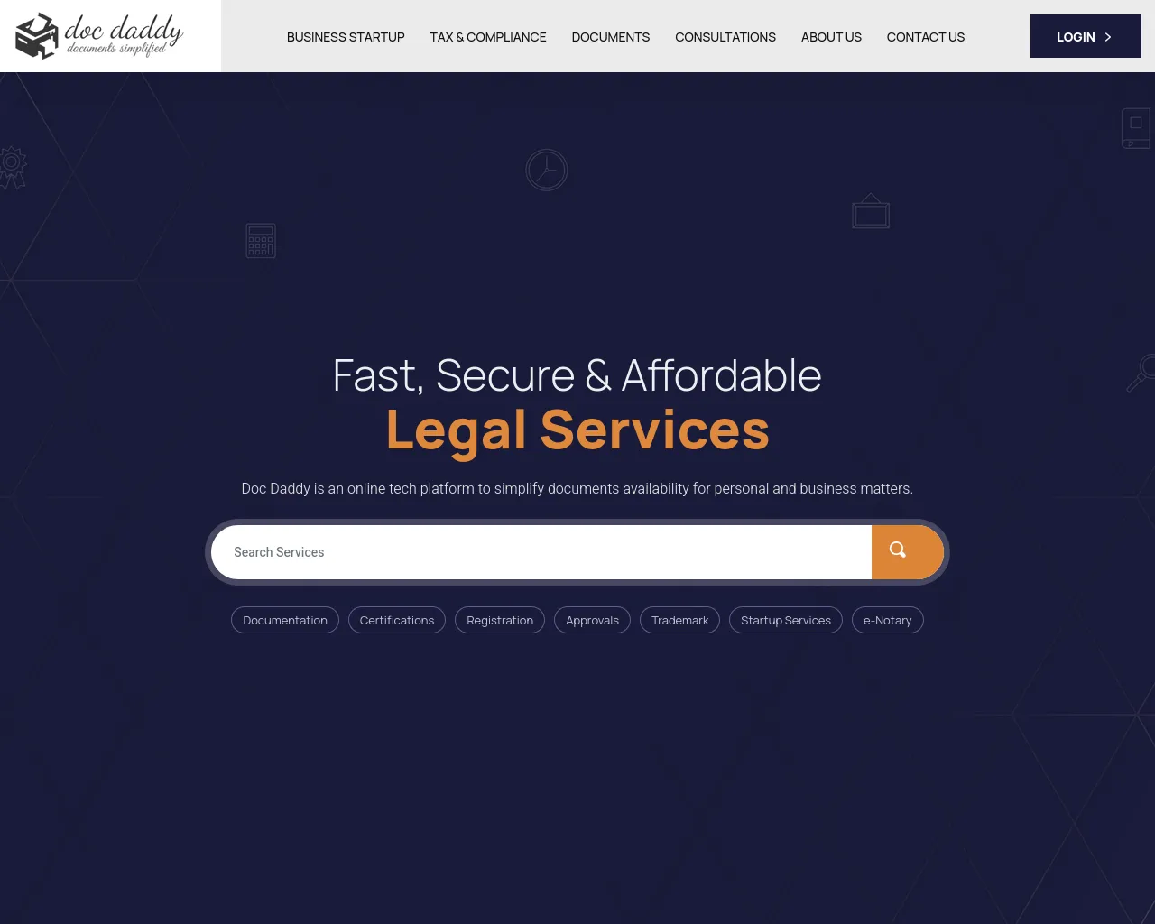 Screenshot of docdaddy.in