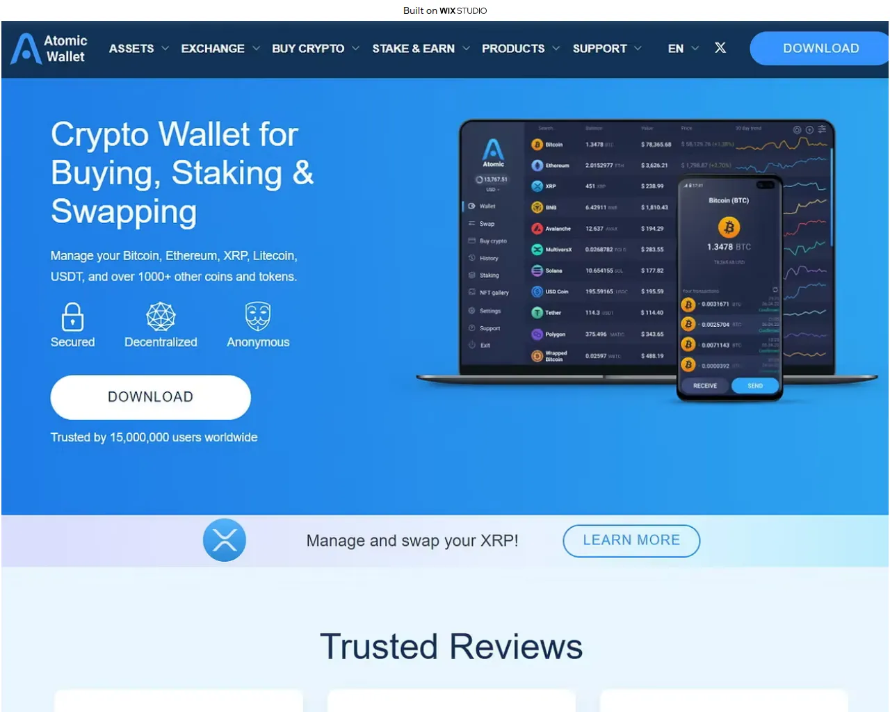 Screenshot of en-us-atomic.wixstudio.com