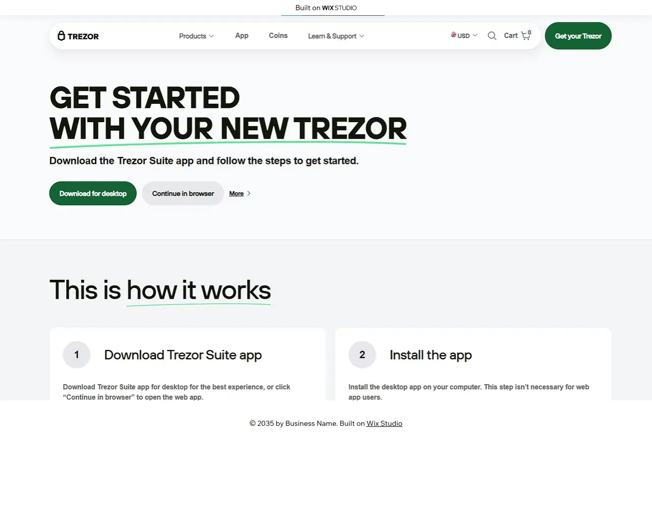 Screenshot of suiteapp-trexos.wixstudio.com