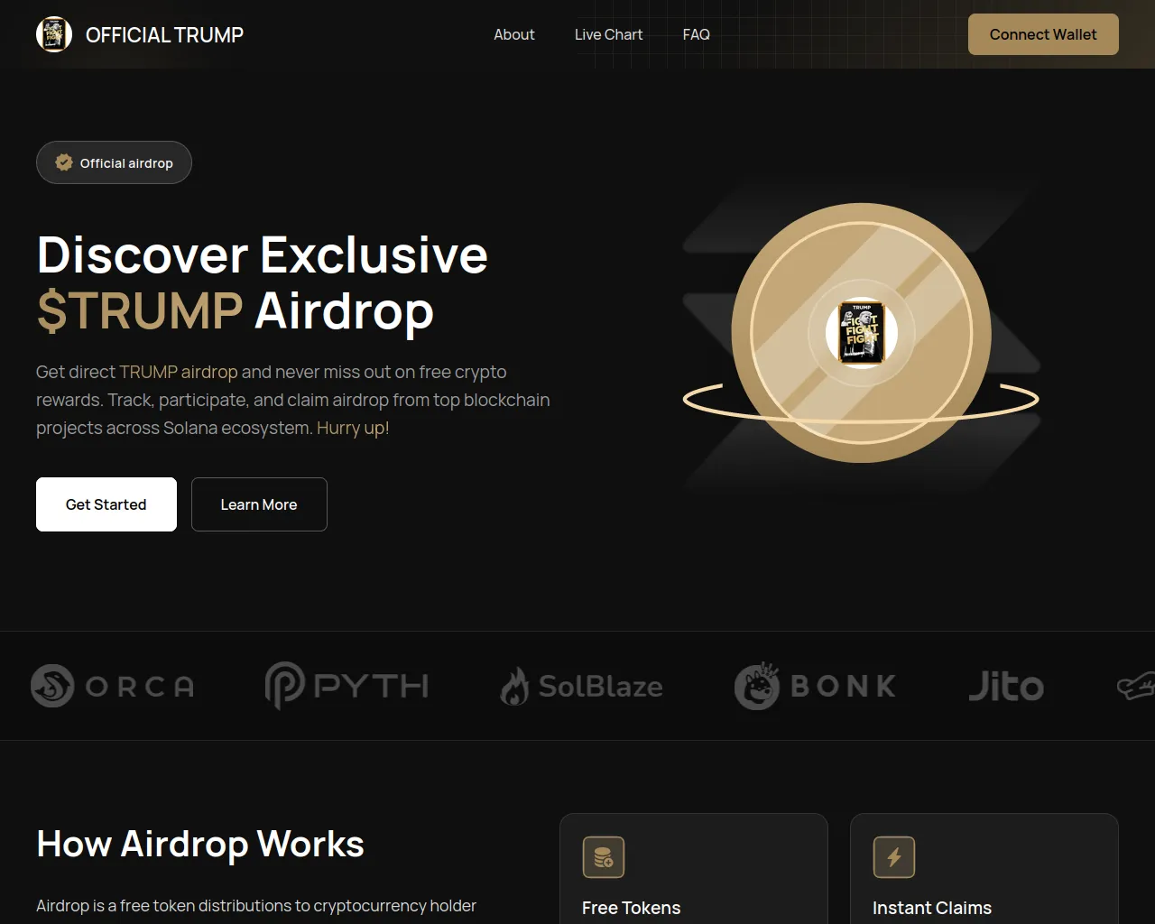 Screenshot of trumpsol.net
