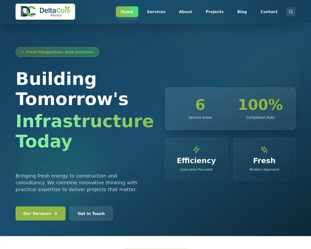 Screenshot of deltacorealliance.com