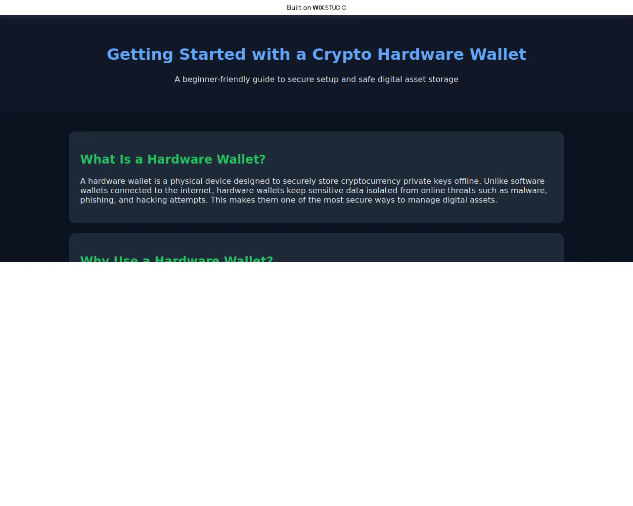 Screenshot of io-appstart-ledgr.wixstudio.com