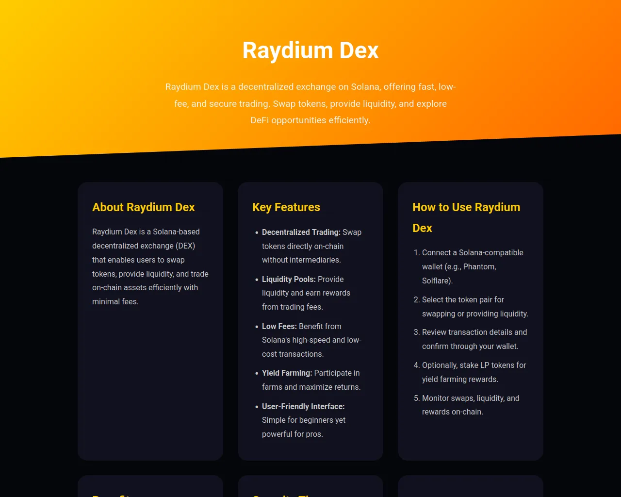 Screenshot of raydiium-dex.pages.dev