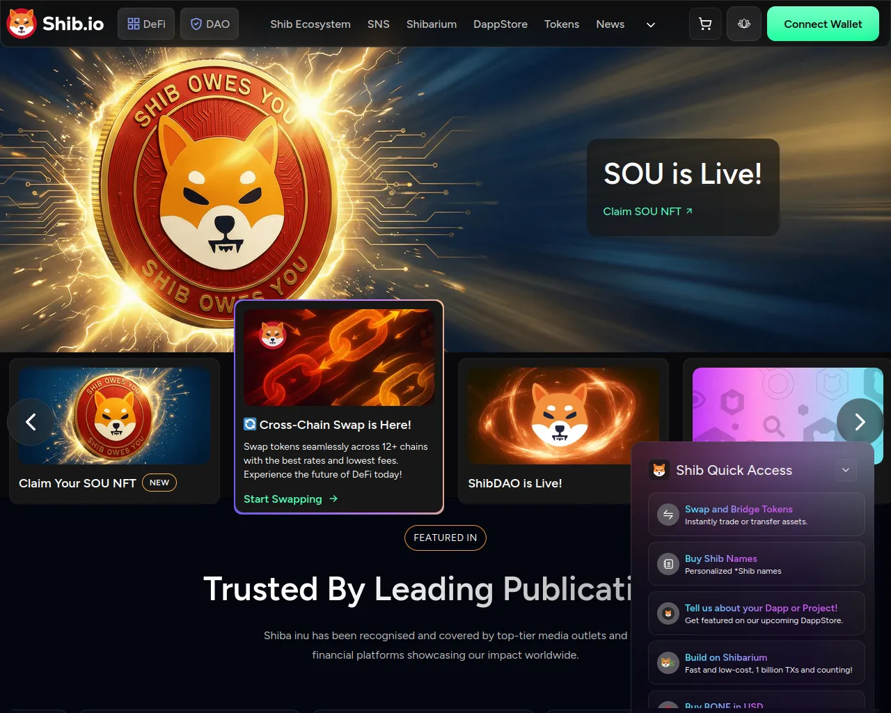 Screenshot of dashboard-shib.com