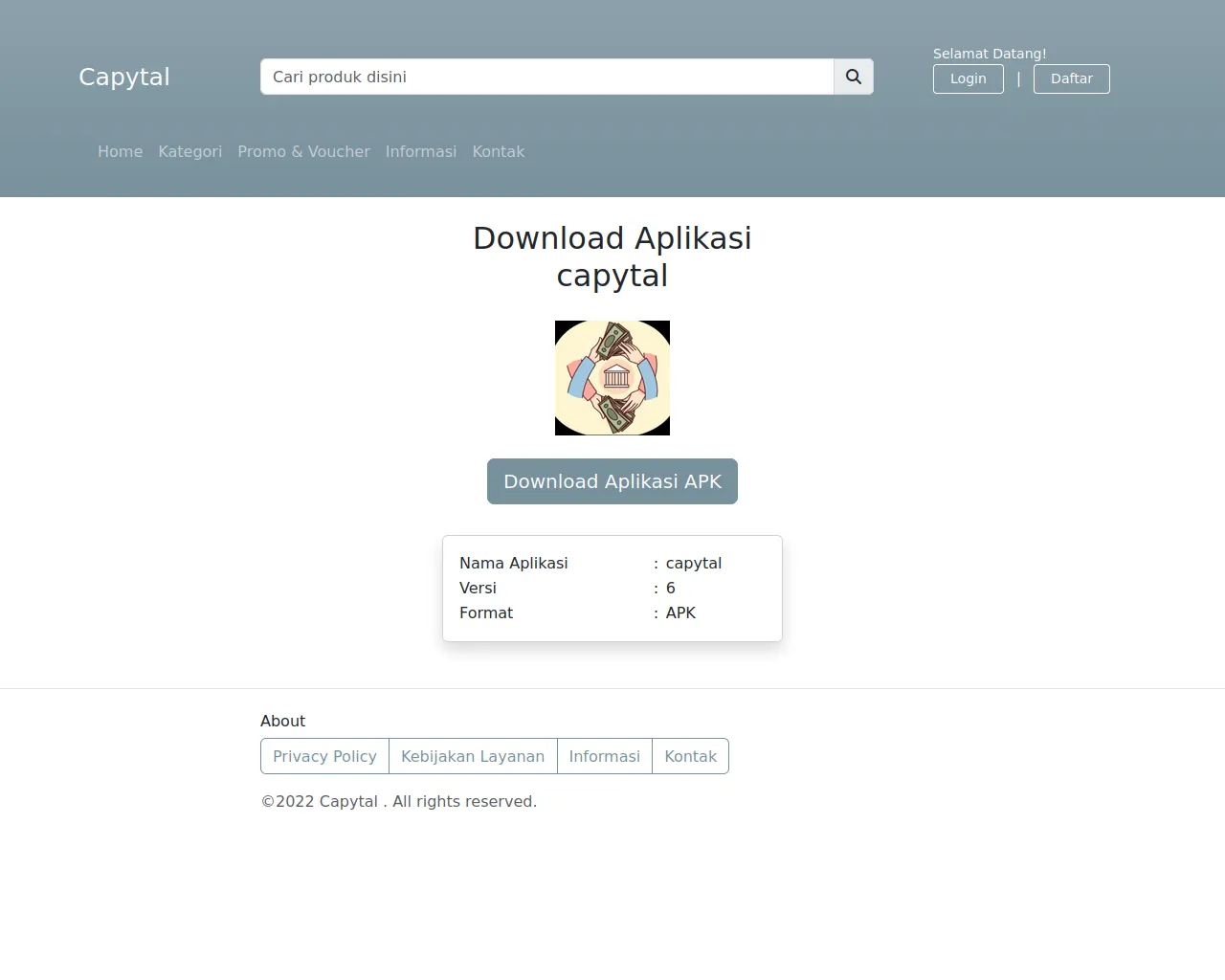 Screenshot of capytalbos.olshopku.com