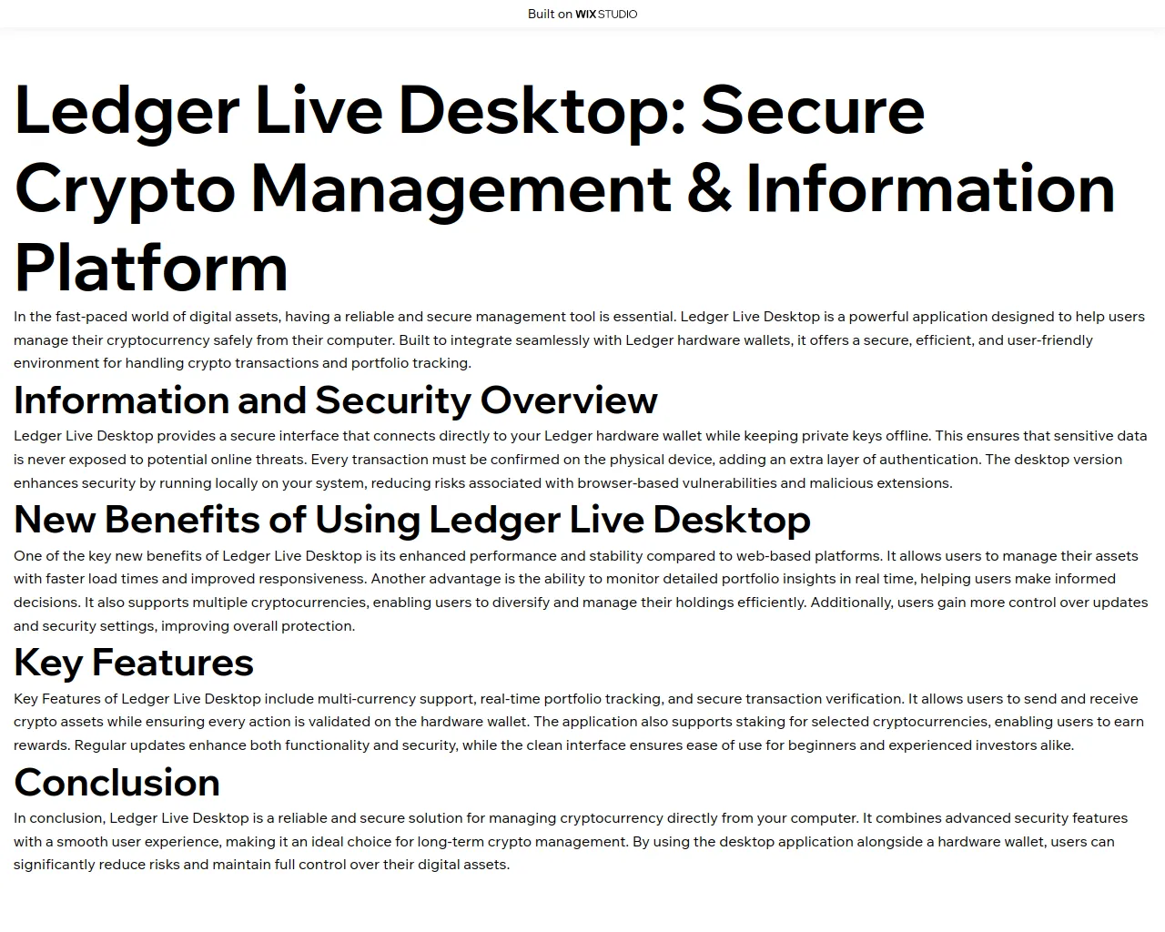 Screenshot of live-global.wixstudio.com