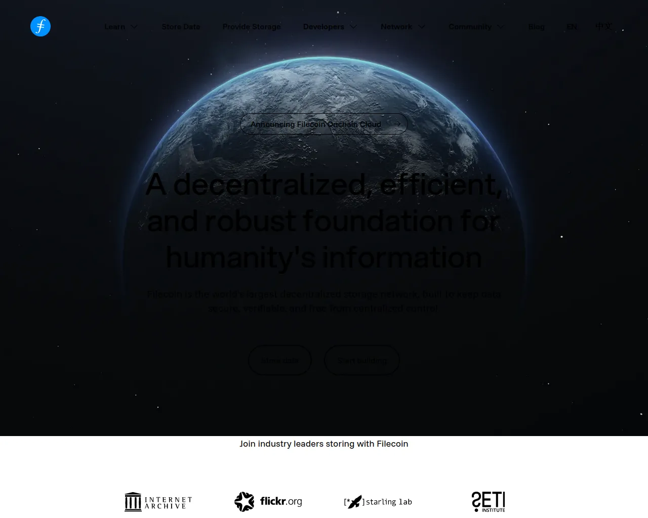 Screenshot of filecoin-site.vercel.app