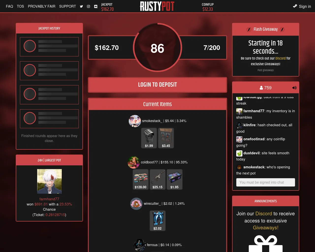 Screenshot of rutsypot.com