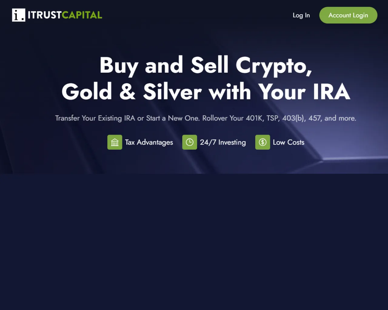 Screenshot of itrustcapitallogugin.webflow.io