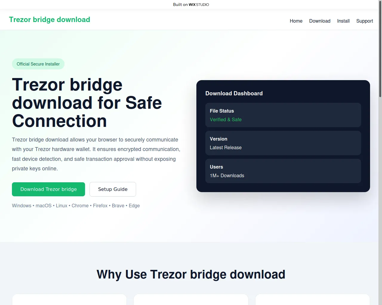 Screenshot of home-bridge-us.wixstudio.com