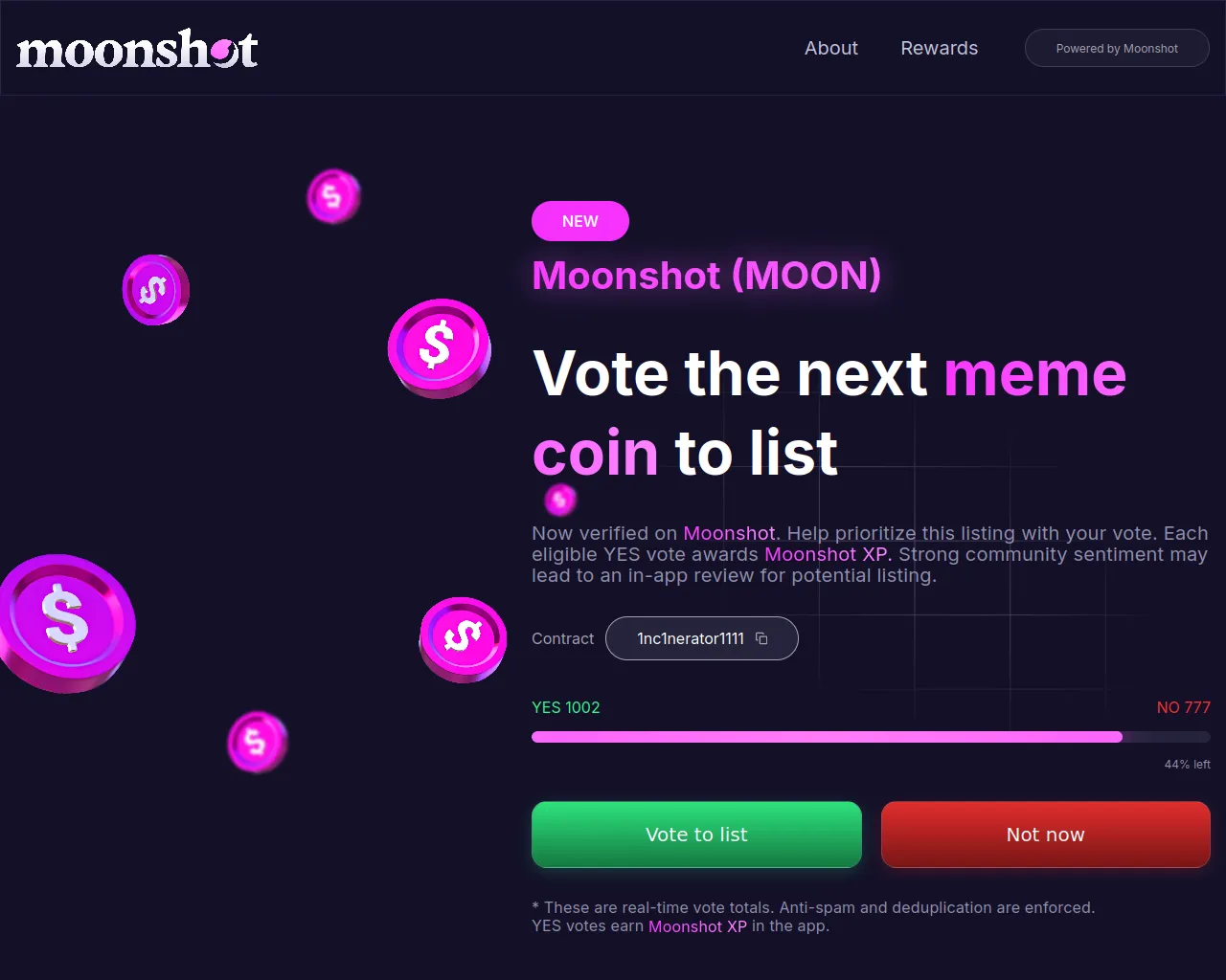 Screenshot of moonshotx-gemlist.com
