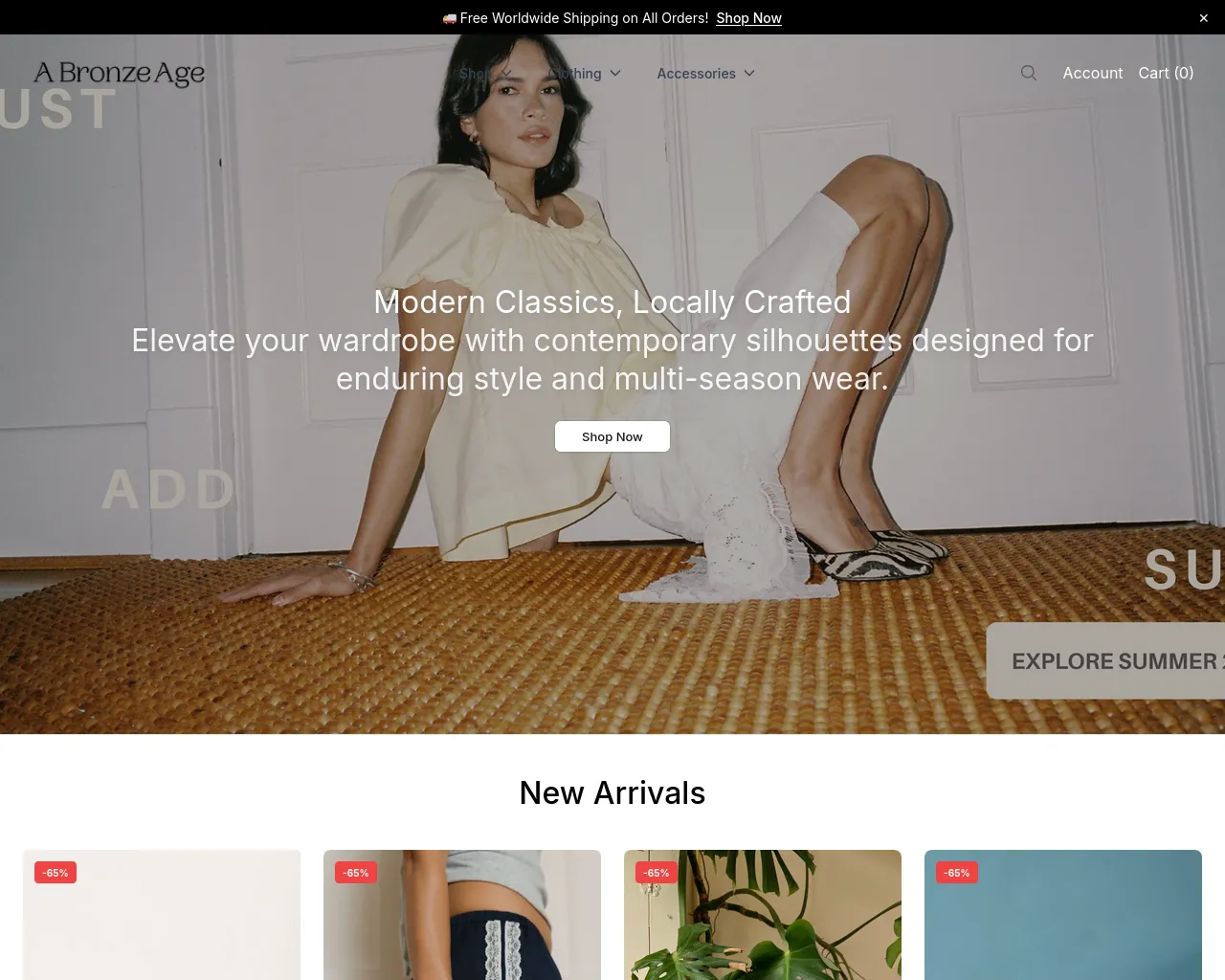 Screenshot of abronzeagestudio.shop