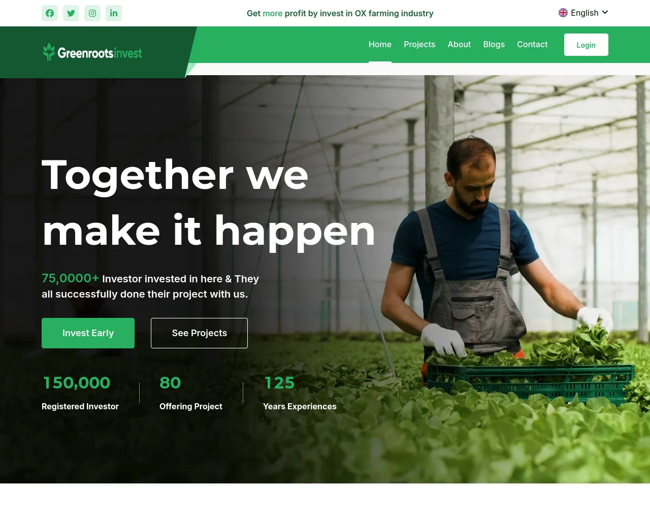 Screenshot of greenrootsinvest.com