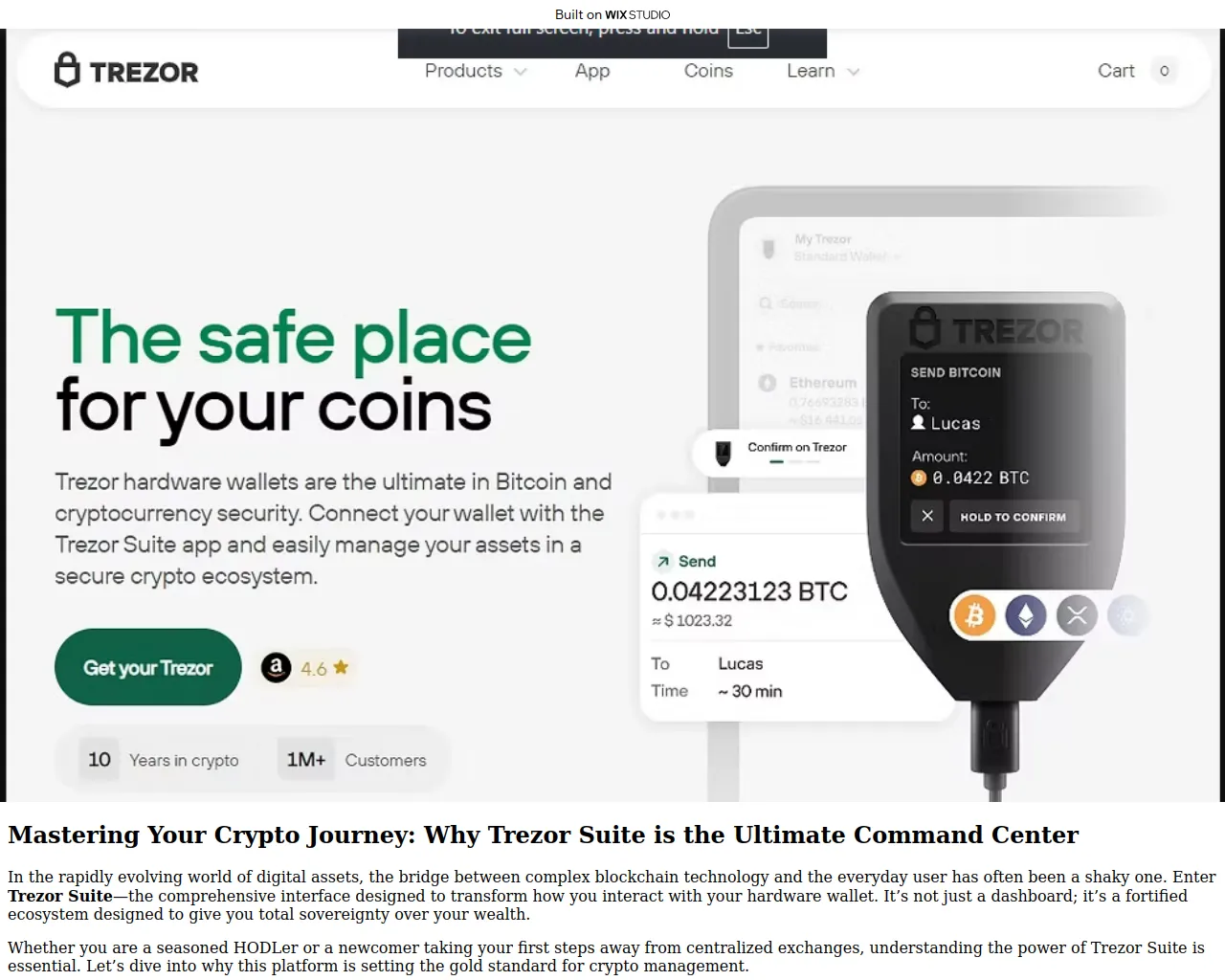Screenshot of trzor-suites.wixstudio.com
