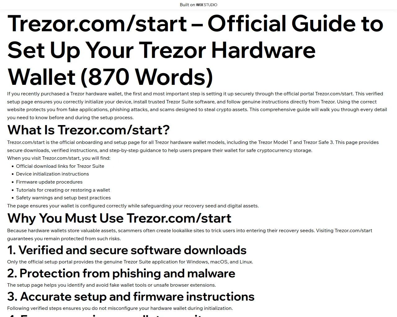 Screenshot of trezar-intro.wixstudio.com
