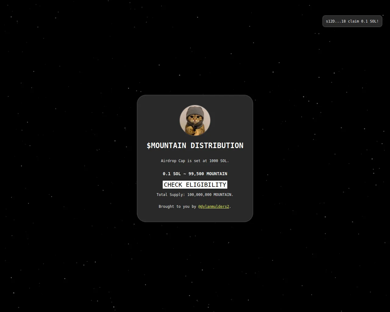 Screenshot of mountain-allocation.xyz