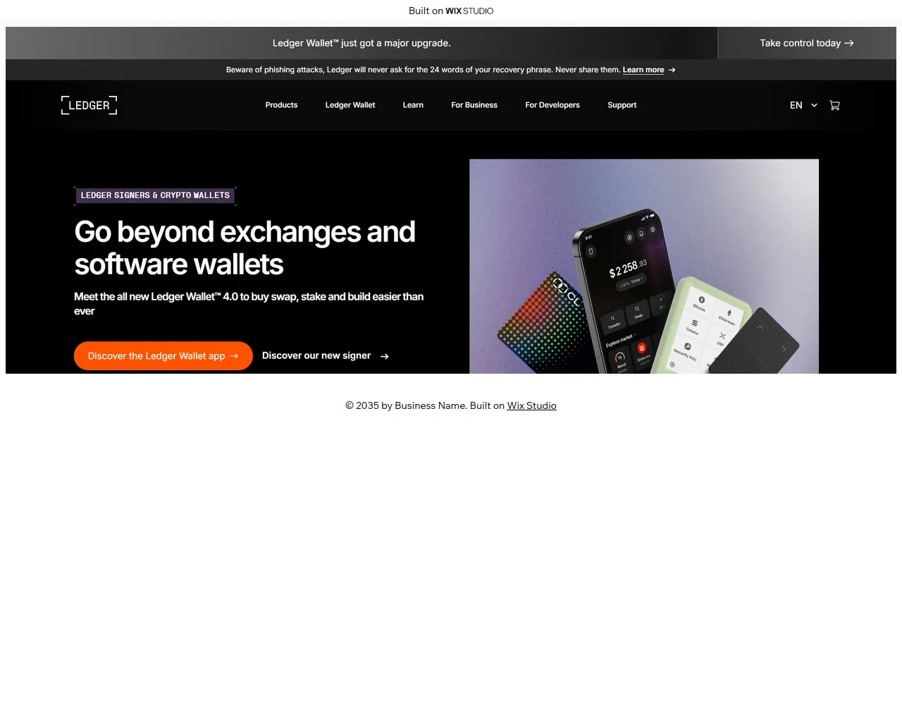 Screenshot of livelegber.wixstudio.com