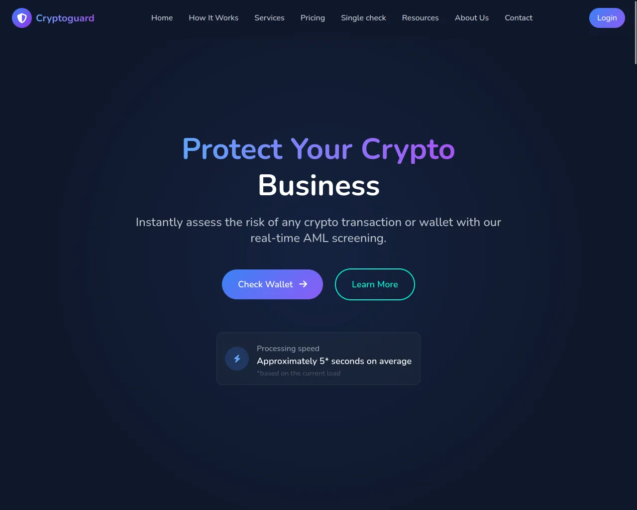 Screenshot of cryptoguard.finance