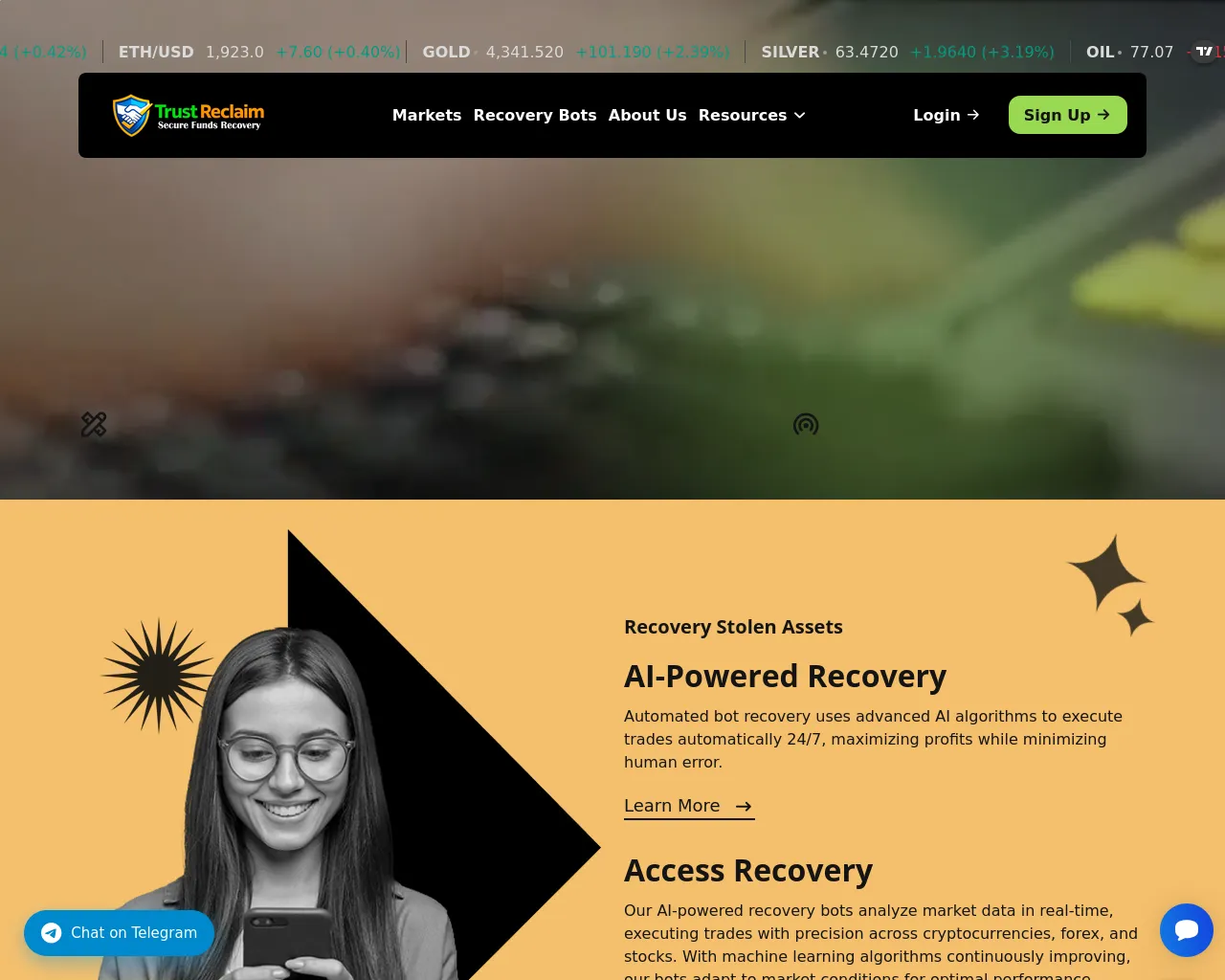 Screenshot of trustreclaimb.com