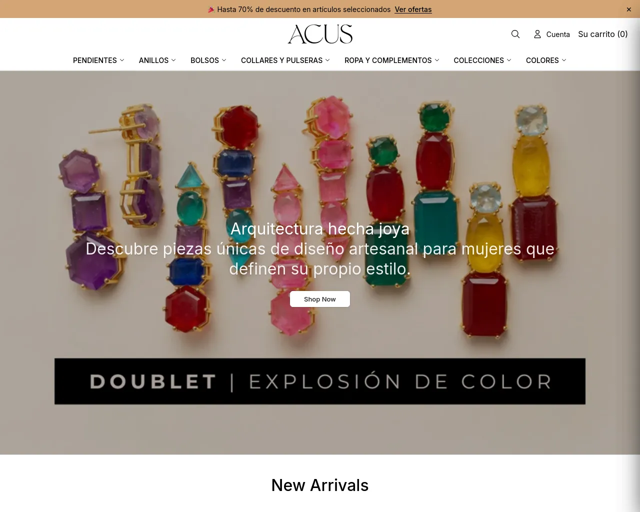 Screenshot of acusboutique.shop