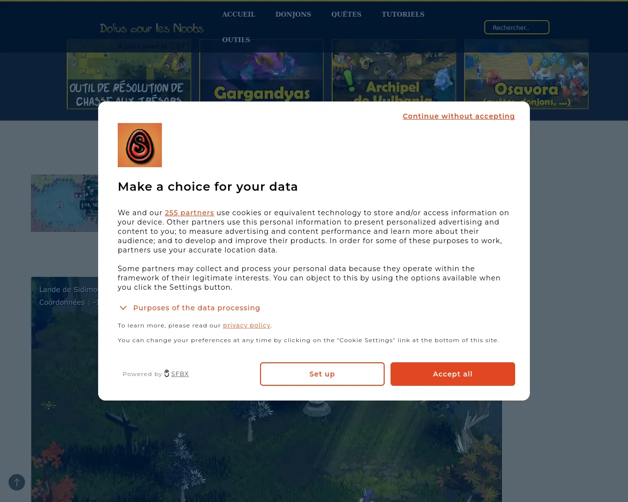 Screenshot of dofuspourlenooob.com