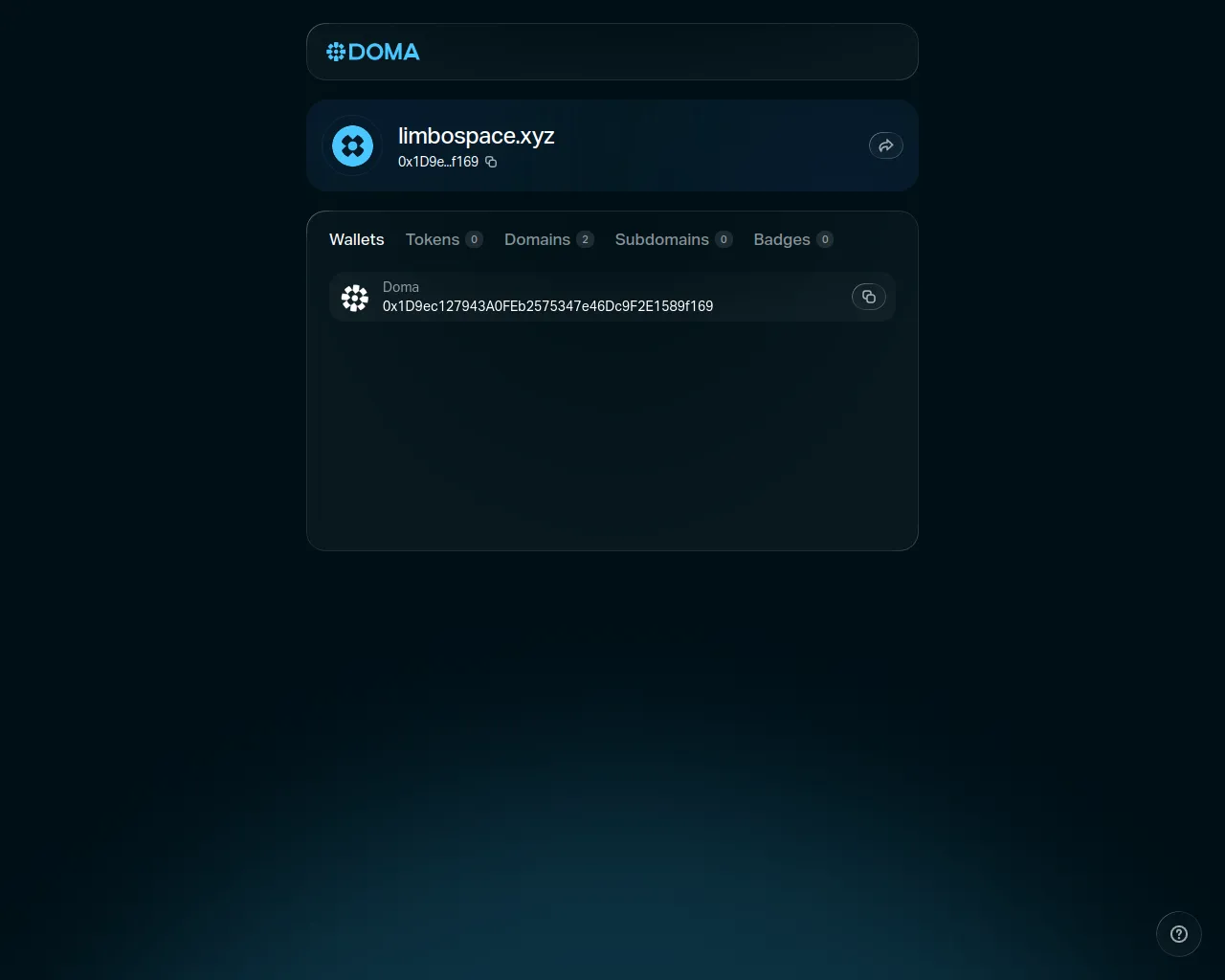 Screenshot of limbospace.xyz