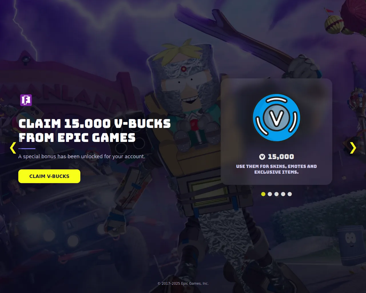 Screenshot of fortnitedrop.com